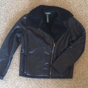 Fleece moto jacket